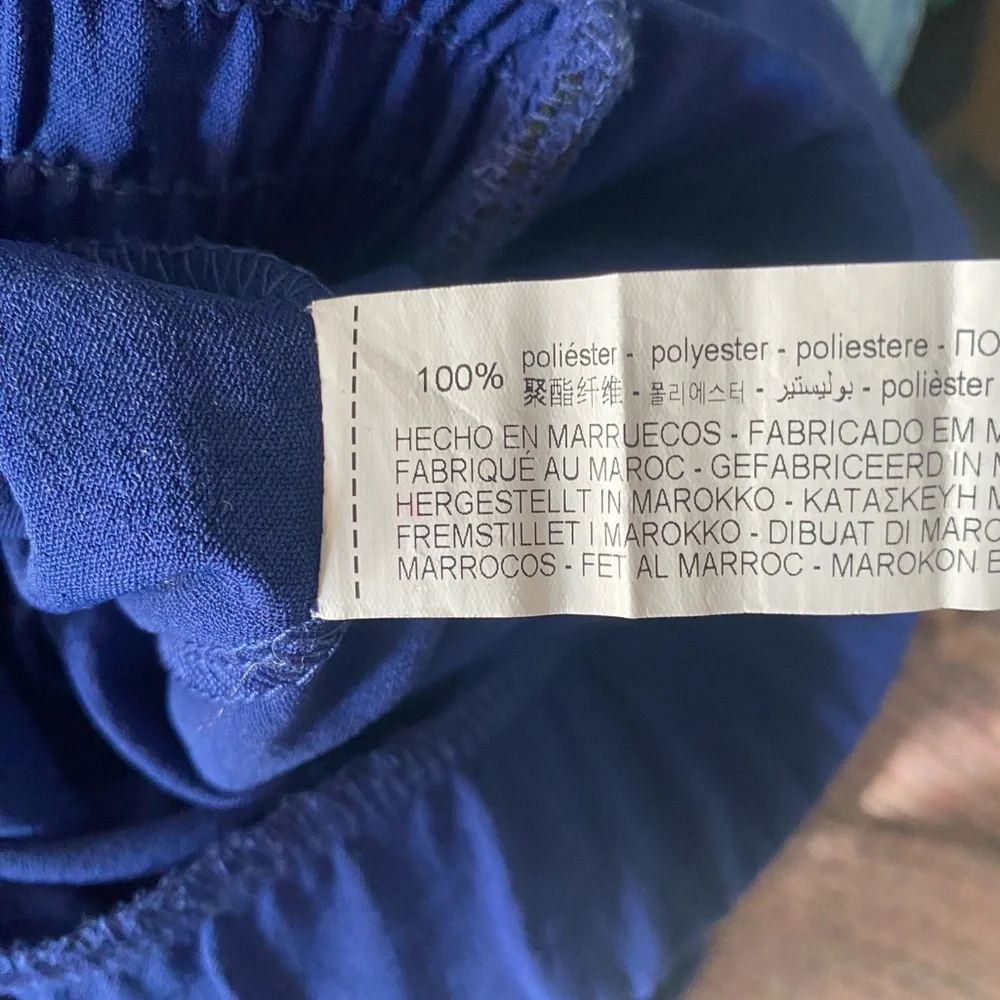 Zara Blue Pareo Wrap Pants - Picture 5 of 6